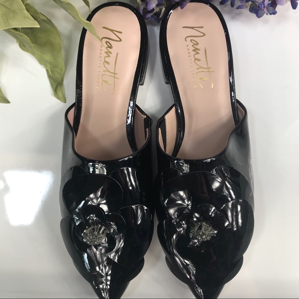 Nanette Lenore Black Alexandra Mules 7.5 - Picture 5 of 8